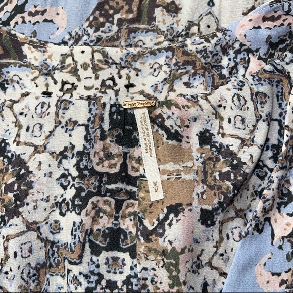 Free People Mosaic Print Swing Tank Top Blouse - Picture 7 of 8